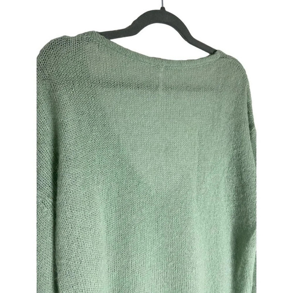 Free People Gossamer Sweater V Neck Alpaca Wool Mint Blue Green-sz XS - Picture 11 of 11